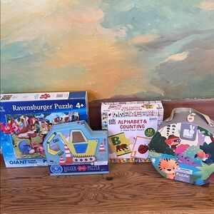 Bundle of 4 puzzles - Janod, Ravensburger, Eric Carle
